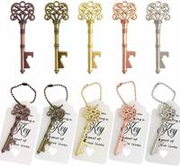 Grand ensemble de clés squelette en bronze antique, ouvre-bouteille, breloque pendentif pour décoration de mariage, cadeau, bricolage, style rustique vintage