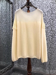 Top Quality New Wool Sweater 2025 Autumn Winter Pullovers <strong>Women</strong> Tassel Lace Embroidery Knitting Long Sleeve Soft <strong>Yellow</strong> <strong>Jumper</strong> - Product Image 2