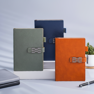 Ndated planificateur d'économie d'argent classeur filles journal intime avec serrure cahier à spirale fournisseur bleu marine noir estampage vip laitier style fantaisie - Product Image 1