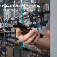 Terminal portable Chainway C66, scanner NFC, PDA, Android 13.0, lecteur RFID UHF intégré, ordinateur mobile intelligent en stock