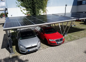 ที่ยึดหลังคารถพลังงานแสงอาทิตย์แบบติดตั้งกลางแจ้งกันน้ำได้ที่จอดรถ<span class=keywords><strong>2</strong></span>คันโครงสร้างรถยนต์ - Product Image 5