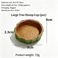 REPT028 Bol pour arbre abattu, petit et grand, populaire, pour l'alimentation et l'eau des reptiles, décoration de terrarium pour tortue, lézard, gecko
