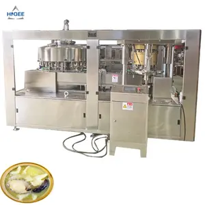 Bowl tin can canned sea food meat filling seaming machine