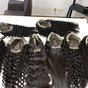 送货批发廉价供应商混纺编织女性波浪100% 原装高清无胶<span class=keywords><strong>30</strong></span>英寸高清蕾丝正面人发假发 - Product Image 3