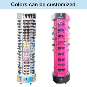 Présentoir rotatif pour lunettes <span class=keywords><strong>de</strong></span> soleil avec miroir supérieur et tiroir inférieur. Support à lunettes avec porte-étiquettes et <span class=keywords><strong>panneau</strong></span> publicitaire pour <span class=keywords><strong>la</strong></span> vente au détail. - Product Image 2