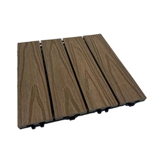 Nhà máy cung cấp lồng vào nhau gạch lát sàn Gỗ nhựa composite decking <span class=keywords><strong>DIY</strong></span> gạch lồng vào nhau sân thượng <span class=keywords><strong>WPC</strong></span> decking gạch - Product Image 4