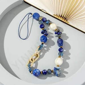 Nouvelle pierre naturelle cristal <span class=keywords><strong>perle</strong></span> courte chaîne de téléphone portable élégant femmes étui de téléphone portable charme lanière téléphone <span class=keywords><strong>pendentif</strong></span> - Product Image 6