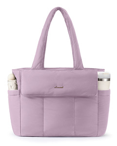 LOVEVOOK 2025 Puffy 15,6 17in Tote Bag Bolso de lujo para mujer Ladies Fashion Purse Fits Stanley Cup para el trabajo Daily Party Trend - Product Image 1
