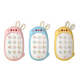Jouet éducatif pour enfants en forme de lapin, puzzle musical, histoire bilingue chinois et anglais, téléphone portable pour enfants - Product Image 1