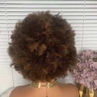 Perruques brésiliennes courtes afro crépues bouclées à la machine pour femmes noires, vente en gros, bon marché