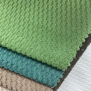 New Shading Design 100% Polyester Home Textile Decoration Rhombus Emboss Sofa Fabric Manufacturer