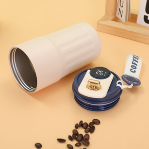 Smart Temperature Display Coffee Mug 316 Stainless Steel Portable Thermos With Carrying Strap Gift For Men Women Students - Product Image 3