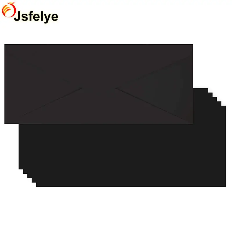 4-1/8x9-1/2 Polegadas #10 V-aleta Gomado Envelopes De Negócios Padrão Quadrado Preto Cheques Letra Selo Escritório Perfeito para Convites