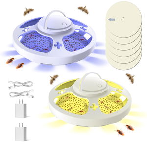 Harmless Smart Pest Control USB Electric Insect-Attracting Come with 2 Adhesive Boards <b>Flea</b> <b>Trap</b> for Inside Your Home - Product Image 1