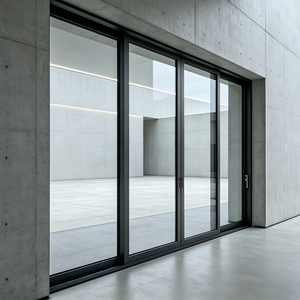Porte d'entrée coulissante en alliage d'aluminium de haute qualité Deioux avec serrure de sécurité pour usage extérieur, prix direct usine - Product Image 1