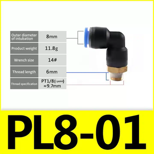 Conector de codo <span class=keywords><strong>PL</strong></span> de 90 grados, rosca macho, codo de <span class=keywords><strong>pl</strong></span>ástico, accesorio neumático, accesorios de aire de latón - Product Image 4
