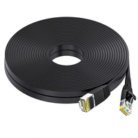 Câble réseau Ethernet plat D-sunty Cat6 32AWG UTP RJ45-RJ45 1m-30m, câble de brassage en cuivre nu noir