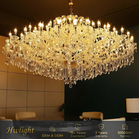 Luminaires suspendus en cristal de luxe européens pour salle à manger, banquet, décoration de plafond haut de gamme, lampes en cristal, personnalisation disponible