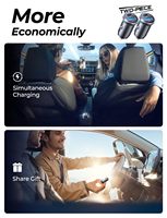 LISEN Paquete de 2 Cargadores de Coche Mini USB a USB C de 36W PD, Adaptador de Carga para Teléfono, Enchufe para Encendedor de Cigarrillos para iPhone 17 16 Samsung S26