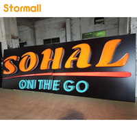 Conception de bâtiment de restaurant personnalisé lettre lumineuse à LED logo publicitaire panneau d'affichage extérieur 3D en acrylique IP67 certifié CE pour magasins
