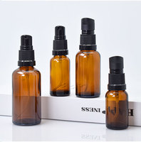 Haute qualité fond rond soins de la peau soins du corps huile capillaire Essence essentielle Lotion ambre sérum bouteille en verre avec bouchon de pompe à bec