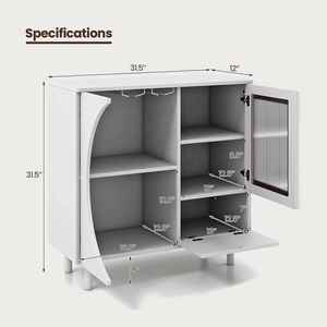 Oem Tự Chọn tủ với thiết kế lưu trữ tủ bếp tủ bếp Bộ tủ trắng để bán phòng khách cà phê Bar - Product Image 2