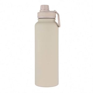 <b>1L</b> Portable Stainless Steel <b>Bottle</b> Double Wall Insulated Vacuum Flask Matte Rubber Powder Coated Metal <b>Water</b> <b>Bottle</b> for Sports - Product Image 4