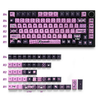 Customized Cartoon Keycaps Pbt 129 Keys Dye-Sub Cherry Profile Keycap for 61/87/104/108 Mx Switch Mechanical Keyboard