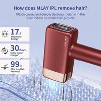 MLAY T14 3 en 1 Appareil d'épilation au laser IPL à refroidissement par glace 19J pour femmes et hommes, utilisation à domicile, épilateur laser indolore pour le visage et le corps