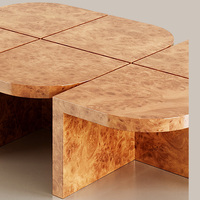Table basse en marbre Bloom de Dream Home Deconstructed, table design sur mesure en pierre naturelle pour salon résidentiel