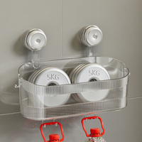 Paniers de rangement muraux à ventouse sans perçage, détachables et réutilisables pour la salle de bain, le rangement des épices et les boîtes de rangement