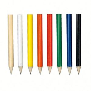Mini-golf personnalisé Hb demi-taille avec logo imprimé sur mesure, crayon en bois naturel de 3,5 pouces, mine noire, formes variées - Product Image 1
