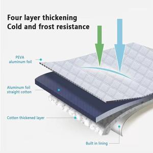 Cubierta de <span class=keywords><strong>parabrisas</strong></span> de coche con logotipo personalizado, protección UV impermeable de 4 capas, protección contra nieve y <span class=keywords><strong>hielo</strong></span>, cubierta de ventana delantera de coche - Product Image 4