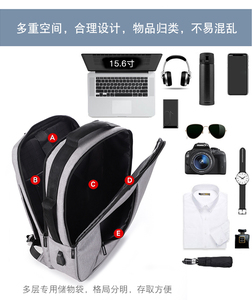 Zaino Antifurto di Alta Qualità con Porta USB, 15.6 Pollici, per Affari, Università, Viaggi, Porta Laptop, Vendita Calda - Product Image 6