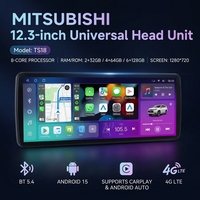 Layar Mobil Android 12.3 Inci, Stereo Radio Mobil, Navigasi GPS, Carplay, Android Auto untuk Mitsubishi
