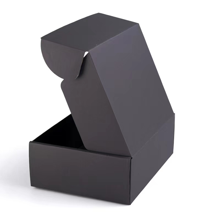 custom reaso<i></i>nable price skincare packaging black paper box shoes corrugated packaging paper shipping boxes