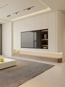Nouveau meuble TV moderne et minimaliste 2026 pour petit espace, meuble TV de luxe simple sur pied avec ensemble table basse pour salon - Product Image 4