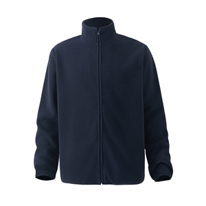 <b>Men's</b> <b>Navy</b> Blue sherpa <b>Fleece</b> Jacket Stand Collar Zip Up Full Zip Long Sleeve Solid Casual Winter Coat daly use <b>Men's</b> Jackets - Product Image 1