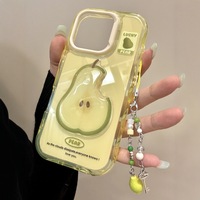 Nouvelle coque de téléphone 3D motif pomme et poire compatible avec iPhone 17 Pro Max, 16 Plus, 15 Pro