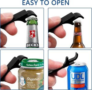 Llavero Destapador de Botellas de Metal Negro Premium, Personalizado, Accesorio para Cocina, Festivales de Música, Bodas, Fiestas, Herramienta para Abrir Latas de Refresco al por Mayor - Product Image 5