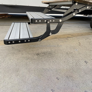 Escaleras de Entrada Plegables Manuales de Aleación de Aluminio para Autocaravanas, Camionetas, Remolques, Escalones Dobles con Capacidad de Carga de 220 kg - Product Image 3