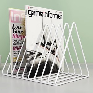 Magazine Rack Wrought <b>Iron</b> Metal Desktop Storage Organizer Simple Design For Office Home Use Small Desk Magazine Holder - Product Image 3