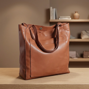 Sac à main de luxe pour femme en cuir de buffle véritable, style décontracté, léger, écologique, imperméable, avec fermeture éclair - Product Image 6