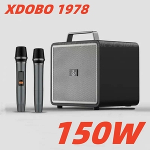 Xdobo Thunder 1978 corne 150W système audio Dj haut-parleur amplifié avec 2 microphones sans fil <span class=keywords><strong>écho</strong></span> et trépied - Product Image 2