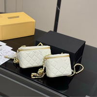 Nouveau Sac à Bandoulière Style Boîte pour Femme, Sac à Main en Cuir Exquis avec Chaîne, Tendance Quotidienne, En Stock Prêt à l'emploi