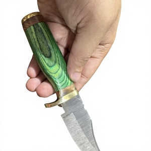 Handcrafted Industrial Grade Damascus Steel Fixed Blade Hunter/Camping <b>Knife</b> Wood <b>Handle</b> Drop Point Straight Edge 58-60HRC 20 cm - Product Image 5