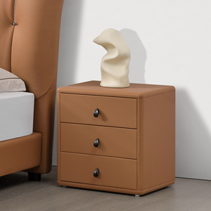 Full Imitation Leather Minimalist Study Bedroom Living Room Blue <strong>White</strong> <strong>Bedside</strong> Table Furniture Night Table <strong>Bedside</strong> - Product Image 6