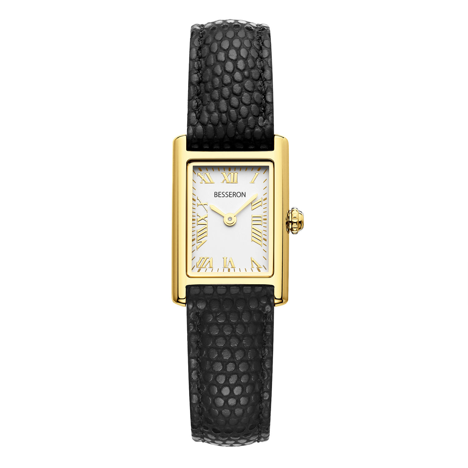 Gold leather watch