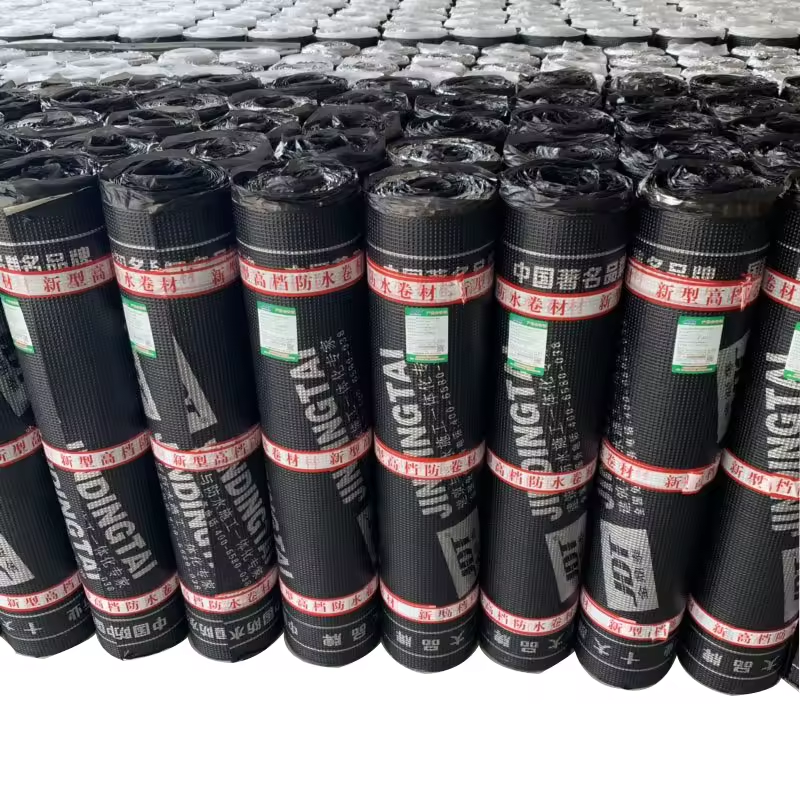 SBS Torch-On Roof Waterproofing Membrane Felt 3mm & 4mm Thickness Bitumen Roll Industrial Design Building Materials