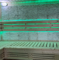 Traditionelle Holzsauna für den Außenbereich mit Heizofen, Einfache Installation, Rustikale Dampfsauna für Zuhause